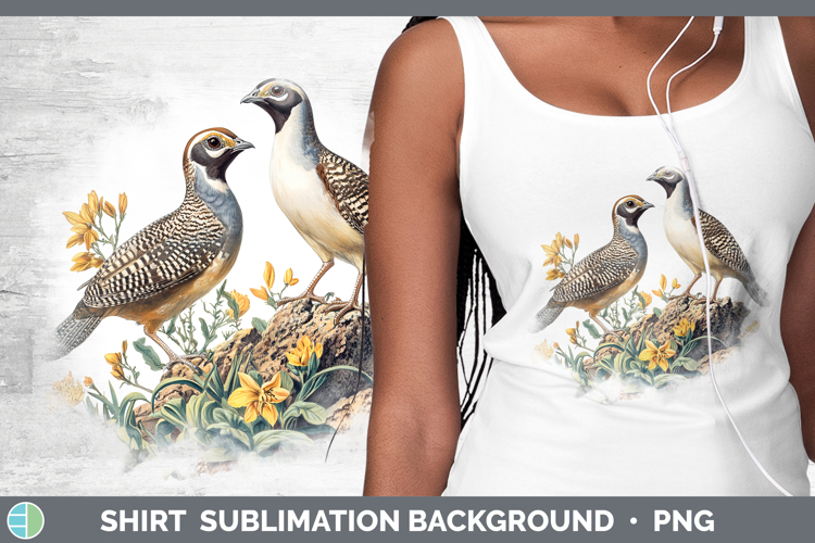 Birds 01 Vintage Quail Shirt Sublimation Background Designs