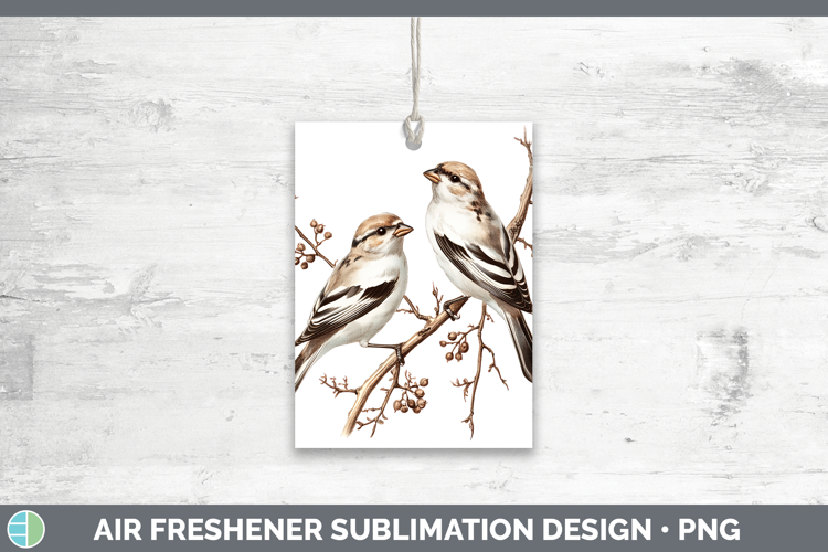 Birds 01 Vintage Snow Bunting Air Freshener Sublimation Car