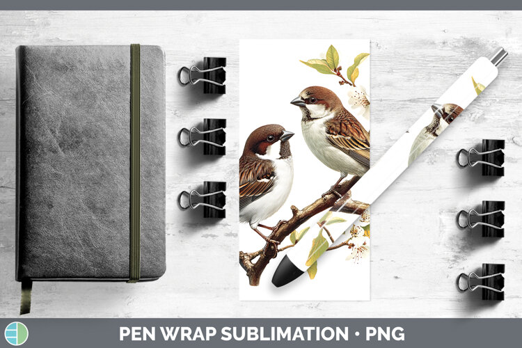 GorgeousBirds 01 Vintage Pen Wrap design.