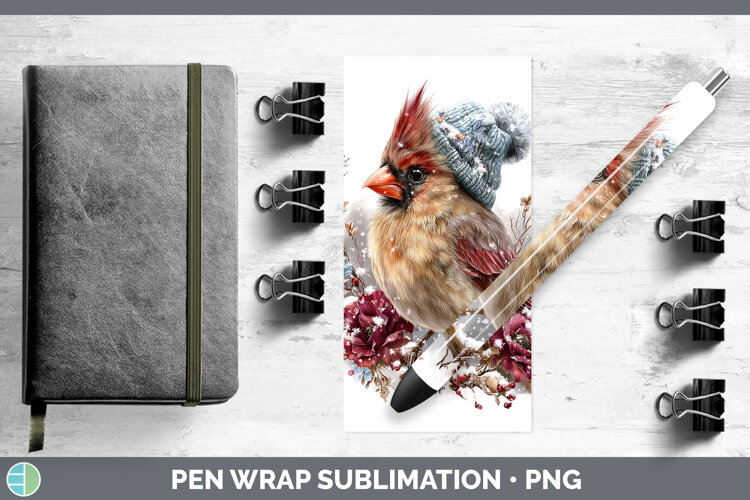 GorgeousBirds 01 Winter Knit Hat Pen Wrap design.