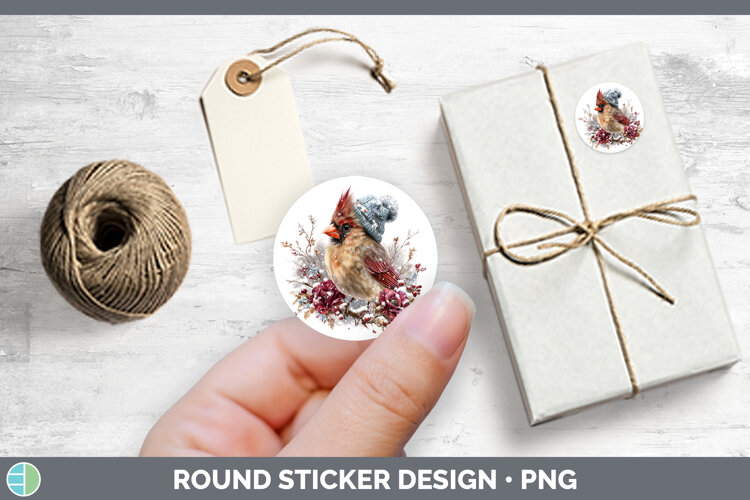 GorgeousBirds 01 Winter Knit Hat Stickers design.