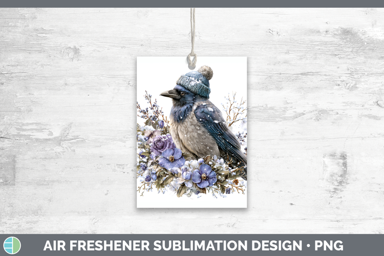 Crow Birds 01 Winter Knit Hat Air Freshener Sublimation Desi