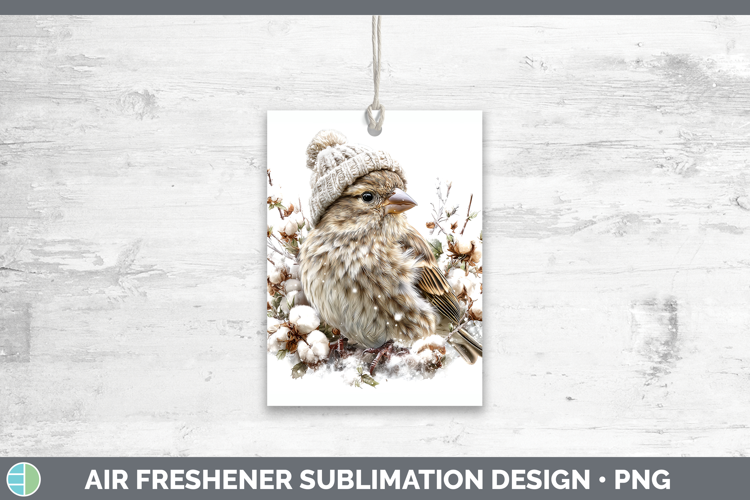 Finch Birds 01 Winter Knit Hat Air Freshener Sublimation Des