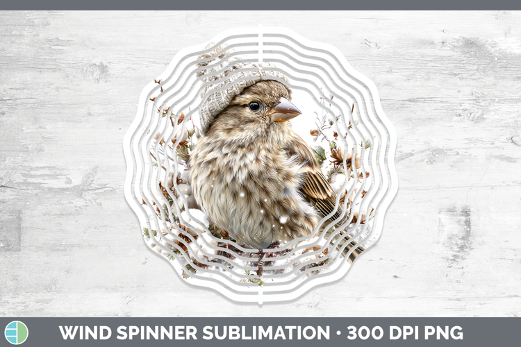 Finch Birds 01 Winter Knit Hat Wind Spinner Sublimation Desi