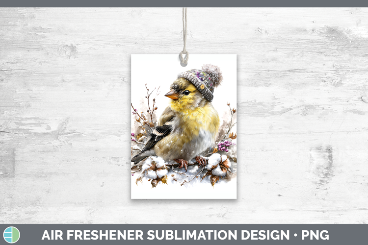 Goldfinch Birds 01 Winter Knit Hat Air Freshener Sublimation