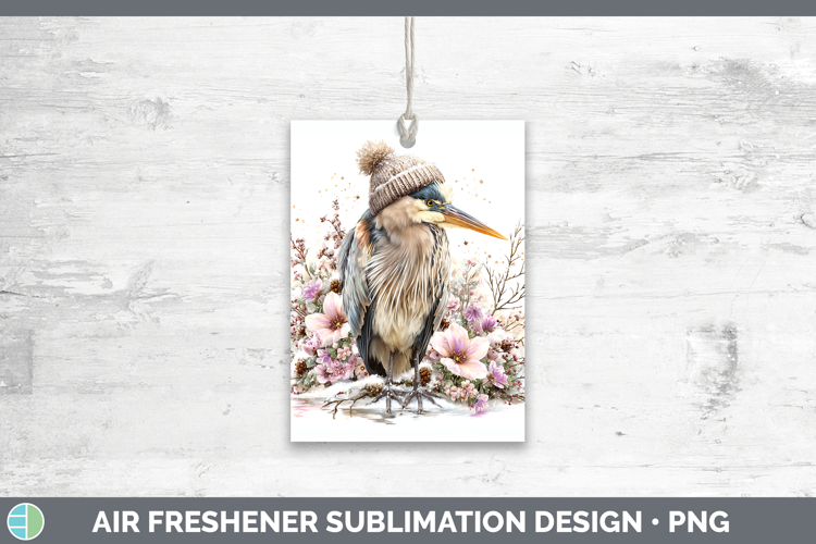 Great Blue Heron Birds 01 Winter Knit Hat Air Freshener Subl