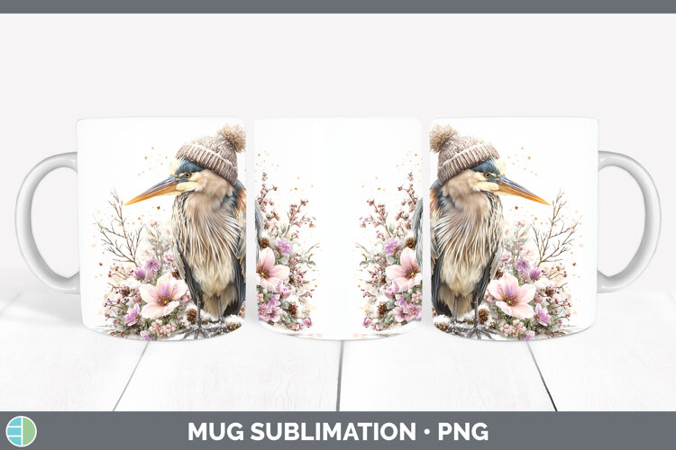 GorgeousBirds 01 Winter Knit Hat Mug Wrap design.