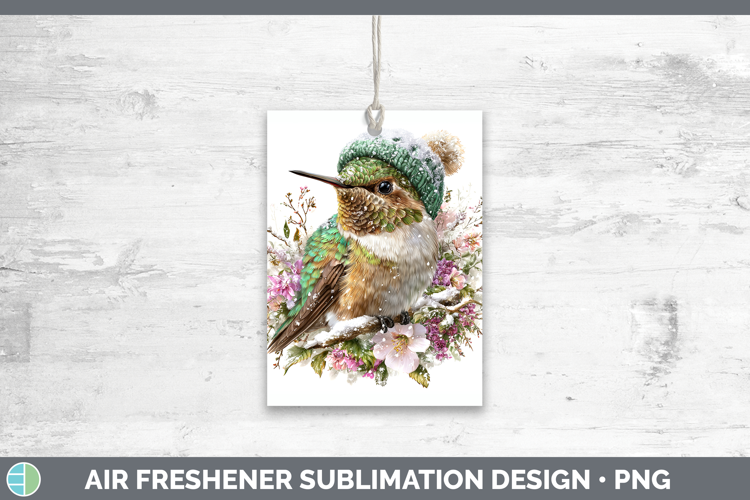 Hummingbird Birds 01 Winter Knit Hat Air Freshener Sublimati
