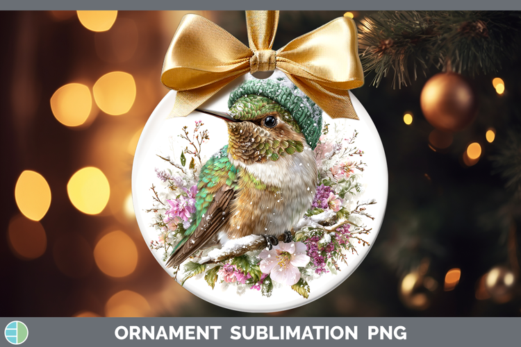 Hummingbird Birds 01 Winter Knit Hat Ornament Sublimation De