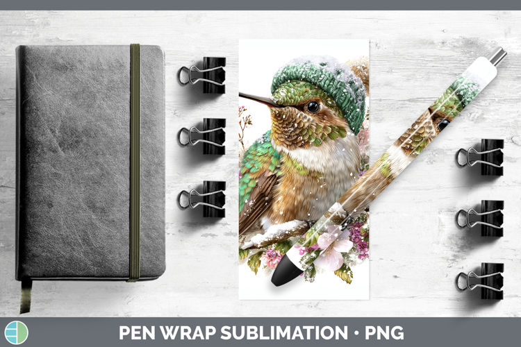 Hummingbird Birds 01 Winter Knit Hat Pen Wrap Sublimation De