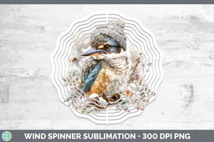Kingfisher Birds 01 Winter Knit Hat Wind Spinner Sublimation
