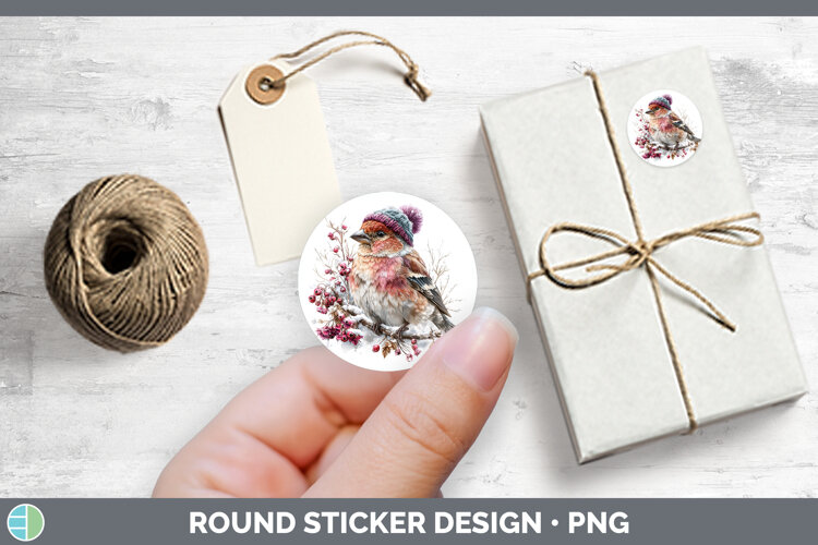 GorgeousBirds 01 Winter Knit Hat Stickers design.