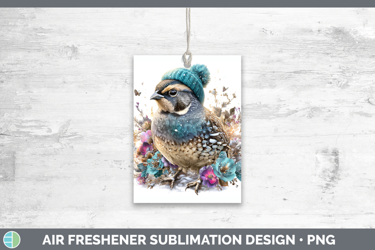 Quail Birds 01 Winter Knit Hat Air Freshener Sublimation Des