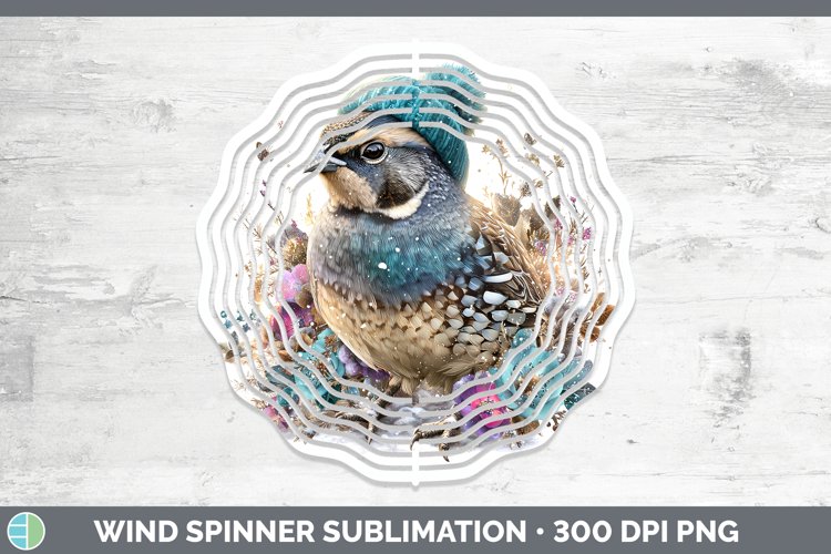 Quail Birds 01 Winter Knit Hat Wind Spinner Sublimation Desi