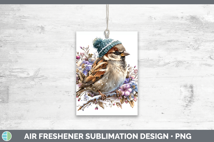 Sparrow Birds 01 Winter Knit Hat Air Freshener Sublimation D