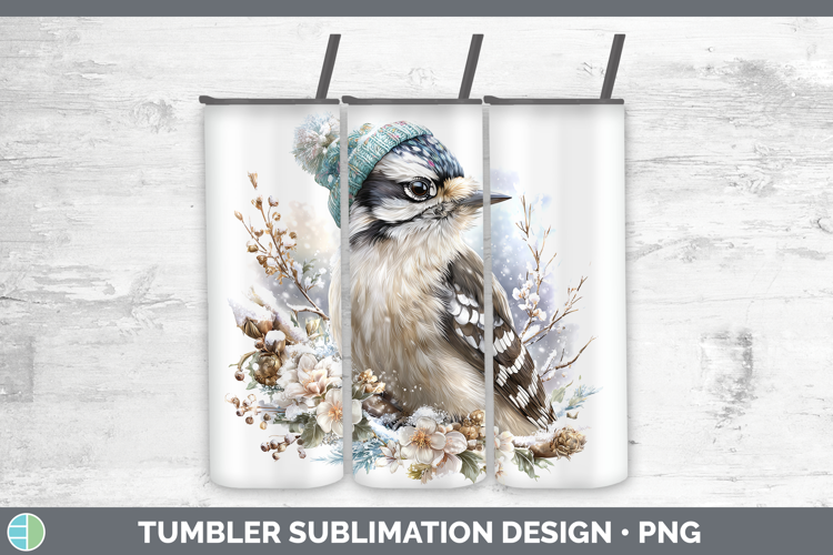 Woodpecker Birds 01 Winter Knit Hat Tumbler Sublimation Desi