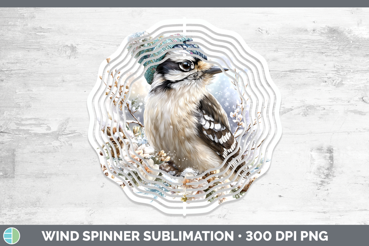 Woodpecker Birds 01 Winter Knit Hat Wind Spinner Sublimation
