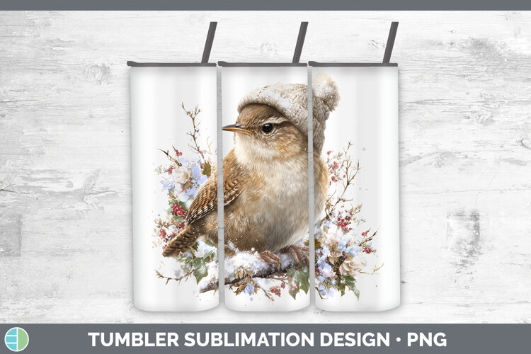 GorgeousBirds 01 Winter Knit Hat Tumbler design.