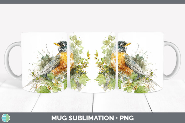 GorgeousBirds 02 Sketch Mug Wrap design.