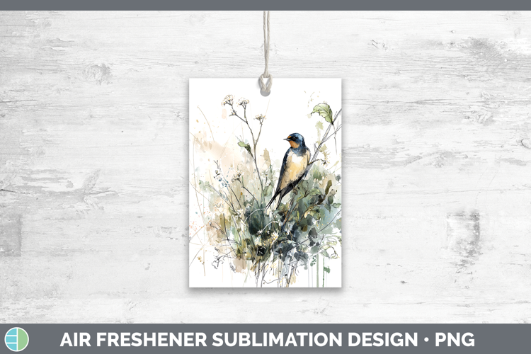 Barn Swallow Birds 02 Sketch Air Freshener Sublimation Desig
