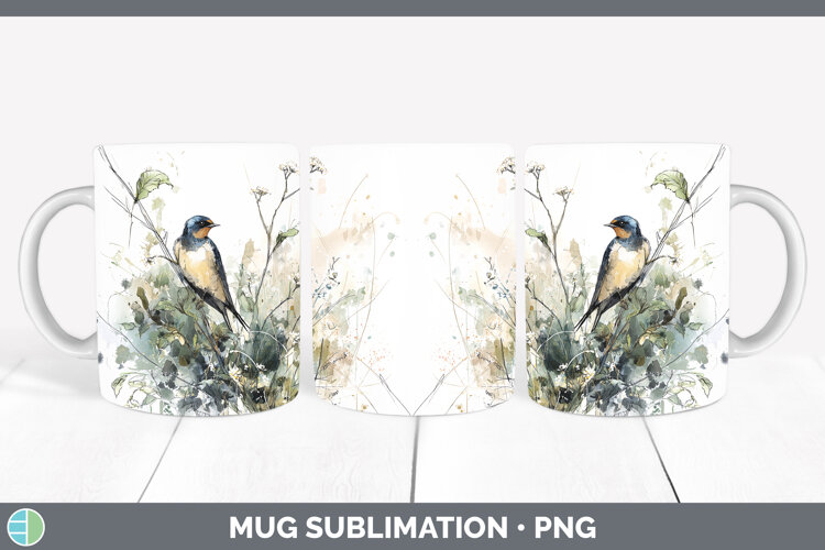 GorgeousBirds 02 Sketch Mug Wrap design.