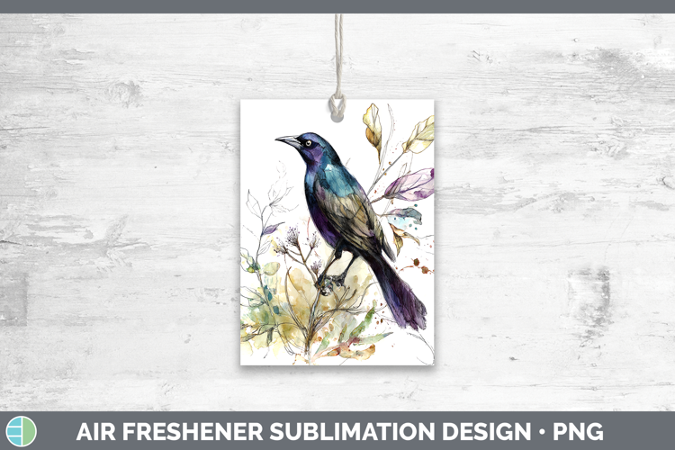 Grackle Birds 02 Sketch Air Freshener Sublimation Design