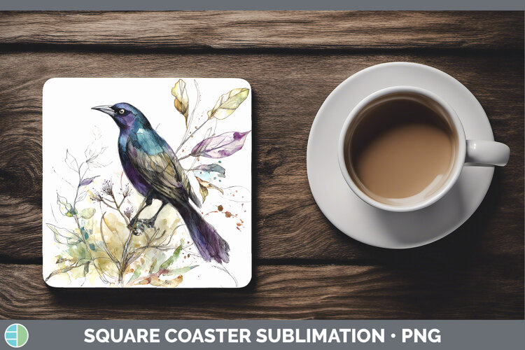 GorgeousBirds 02 Sketch Square Coaster design.