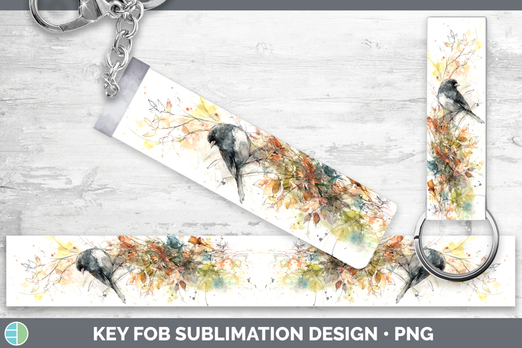 Junco Birds 02 Sketch Key Fob Sublimation Design