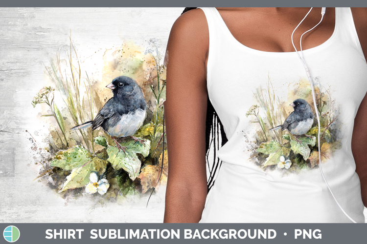 Junco Birds 02 Sketch Shirt Sublimation Design