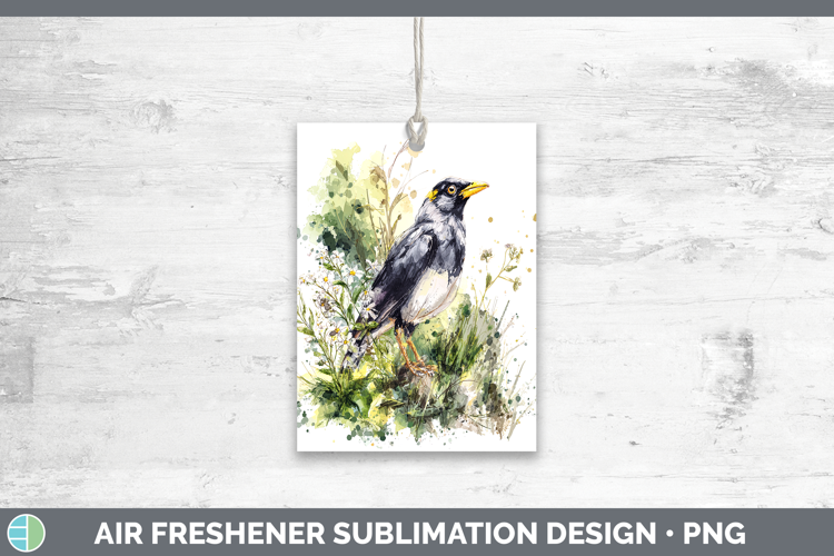 Myna Birds 02 Sketch Air Freshener Sublimation Design