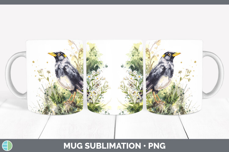GorgeousBirds 02 Sketch Mug Wrap design.
