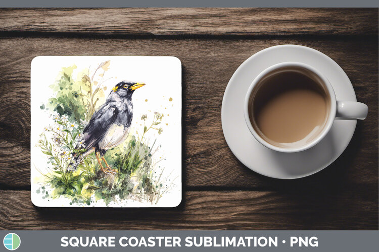 GorgeousBirds 02 Sketch Square Coaster design.