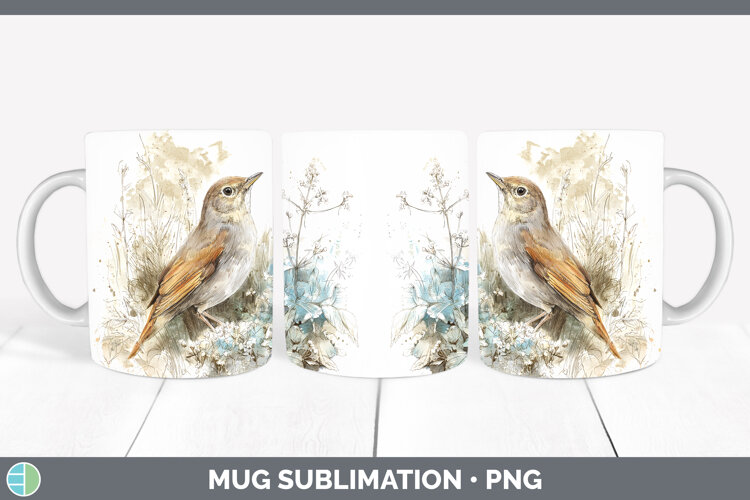 GorgeousBirds 02 Sketch Mug Wrap design.