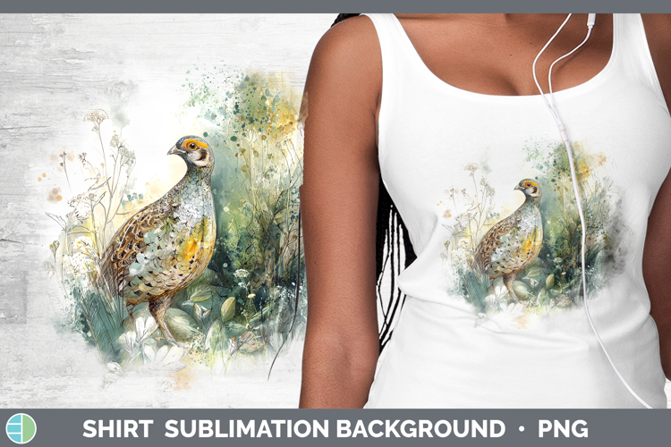 Partridge Birds 02 Sketch Shirt Sublimation Design