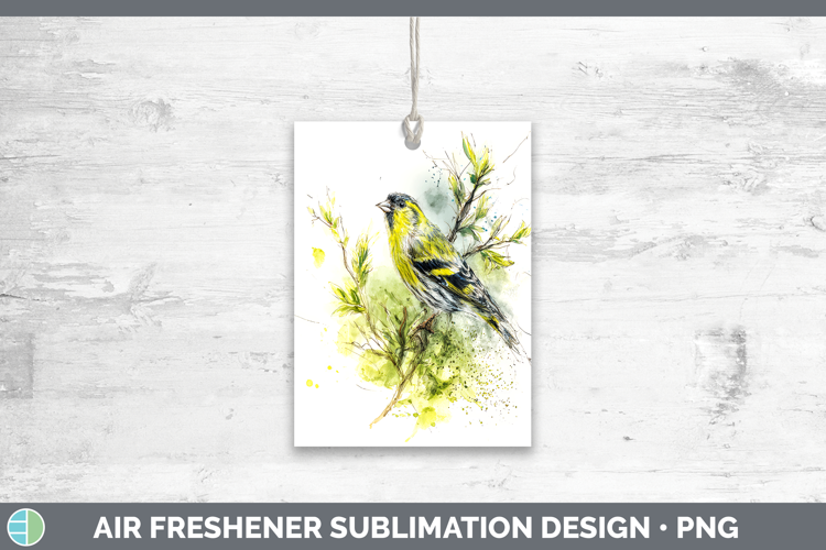 Siskin Birds 02 Sketch Air Freshener Sublimation Design
