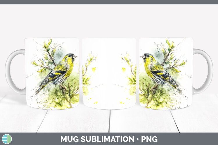 GorgeousBirds 02 Sketch Mug Wrap design.