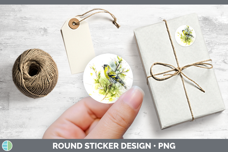 Siskin Birds 02 Sketch Stickers Design