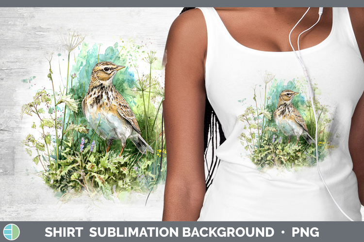 Skylark Birds 02 Sketch Shirt Sublimation Design