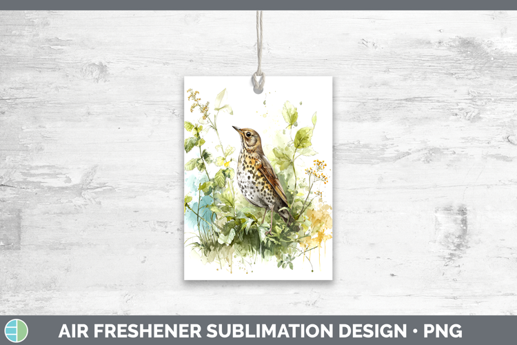 Song Thrush Birds 02 Sketch Air Freshener Sublimation Design