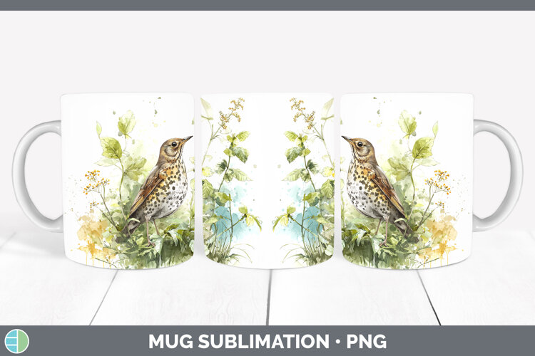GorgeousBirds 02 Sketch Mug Wrap design.