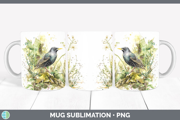 GorgeousBirds 02 Sketch Mug Wrap design.