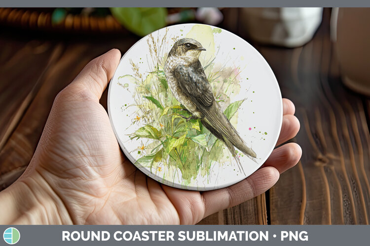 GorgeousBirds 02 Sketch Round Coaster design.