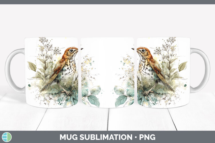 GorgeousBirds 02 Sketch Mug Wrap design.
