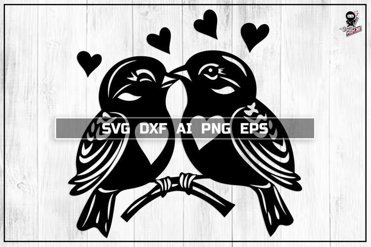 Love Birds | St. Valentines Day SVG, AI, Dxf & Png Cut file