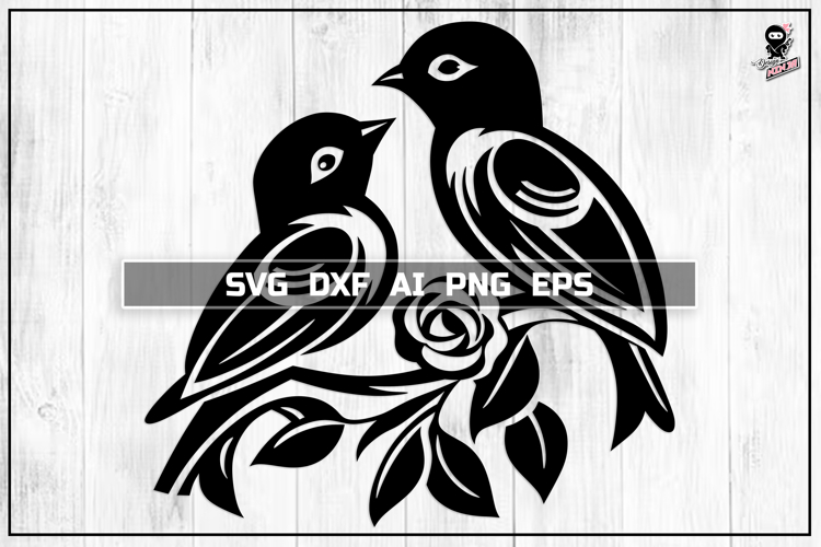 Love Birds | St. Valentines Day SVG, AI, Dxf & Png Cut file