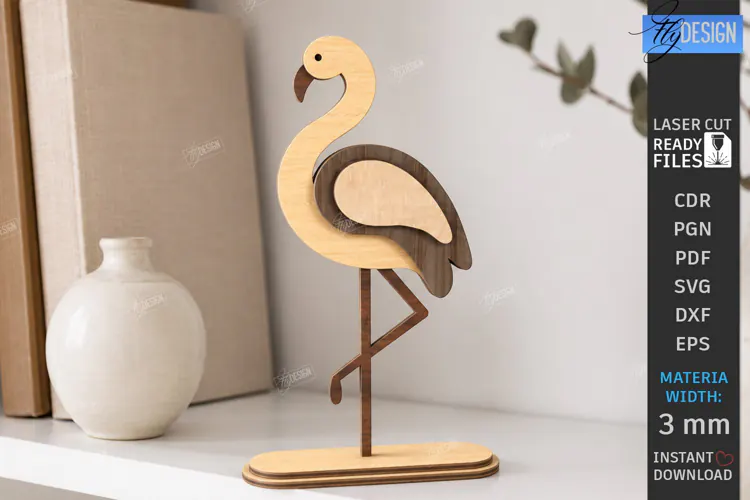 Wooden Birds Laser Cut | Layered Table Decor | Bird Figurine