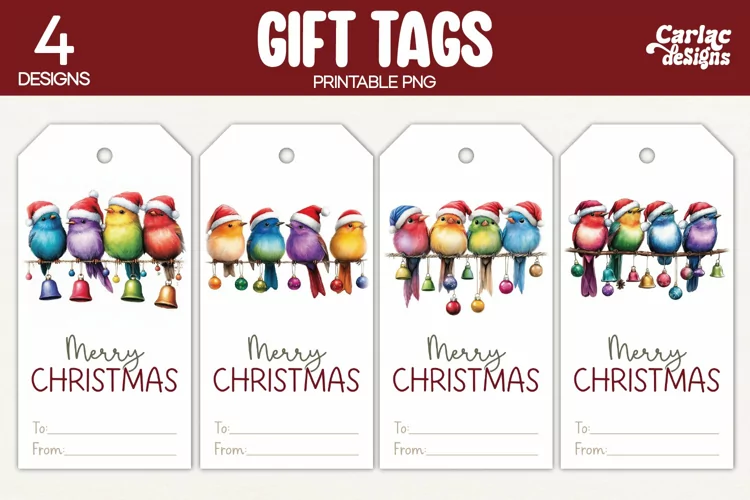 Christmas Gift Tags, Merry Christmas Printable Tags