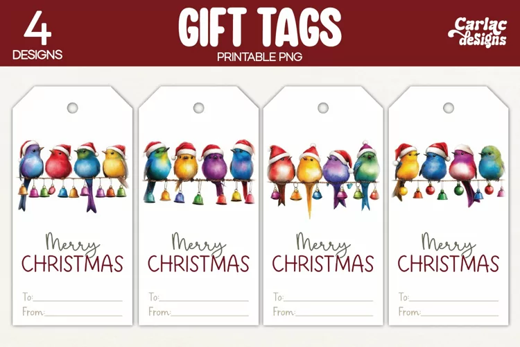 Christmas Gift Tags, Merry Christmas Printable Tags