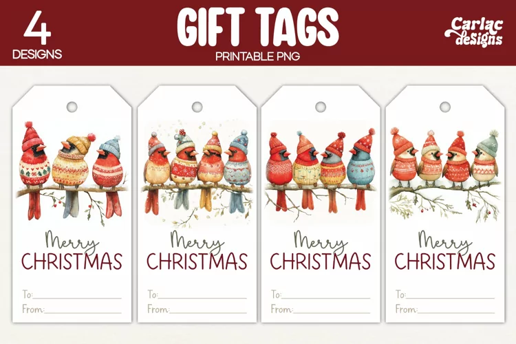 Christmas Gift Tags, Merry Christmas Printable Tags