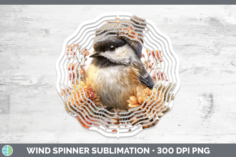 Chickadee Wind Spinner Birds Knit Hat Sublimation Spinner De